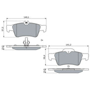 Bosch Front & Rear Pads fits Mercedes-Benz S-Class 2003-2005 220.087 220.187