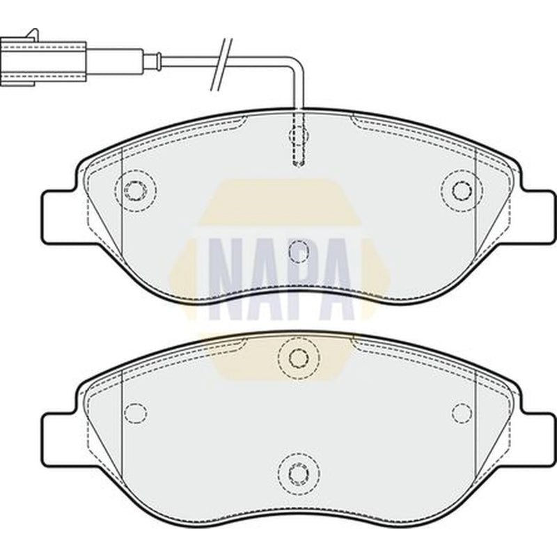 NAPA Front Brake Vented Discs & Pads fits Chrysler Delta 2011 on 1.4 1.6