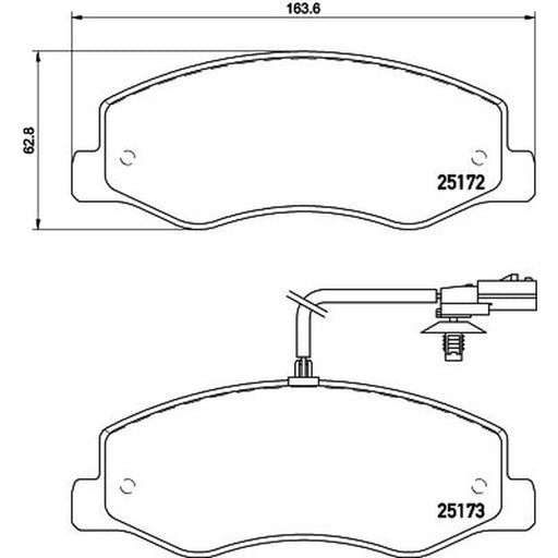 Mintex Rear Brake Pad Set fits Nissan Interstar 2021-2024