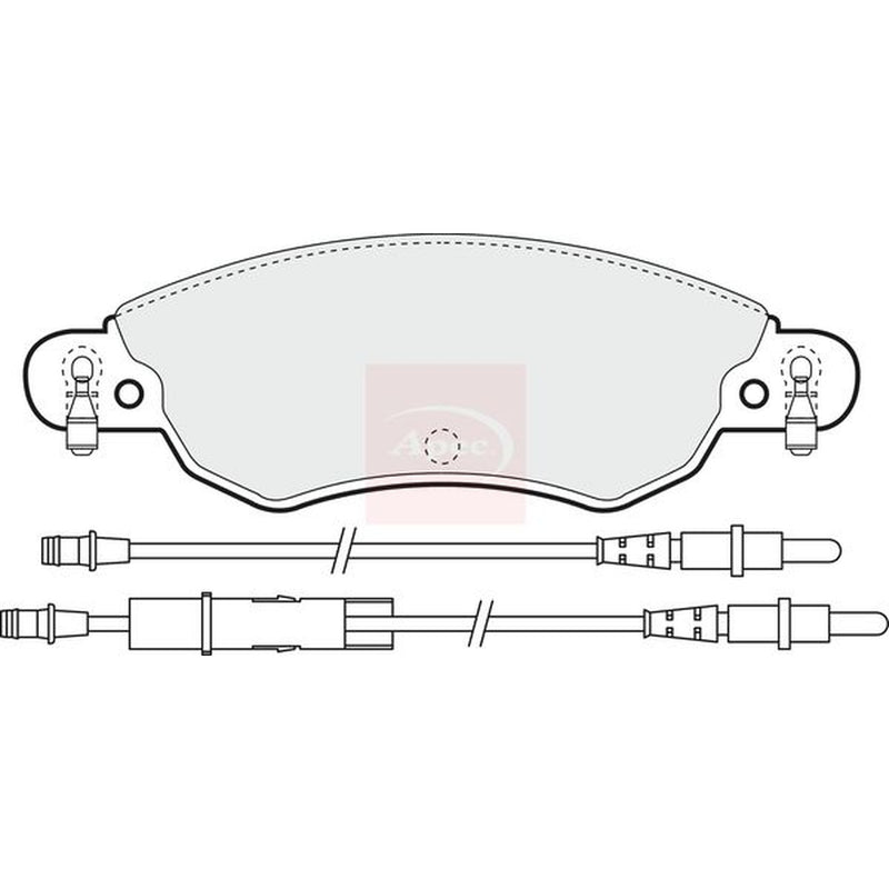 Apec Front Brake Pad Set fits Citroën C5 I 2001-2004 1.8