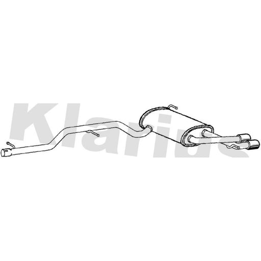 Klarius Box With Tail Pipe Rear fits Audi Q3 2011-2018 2.0
