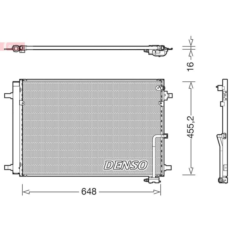 Denso Air Conditioning Condenser fits Audi A8 D4 2009-2018 2.0 3.0 4.0 4.2 6.3