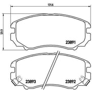 Brembo Front & Rear Pads fits Kia Sportage II 2004-2010 2.0 2.7
