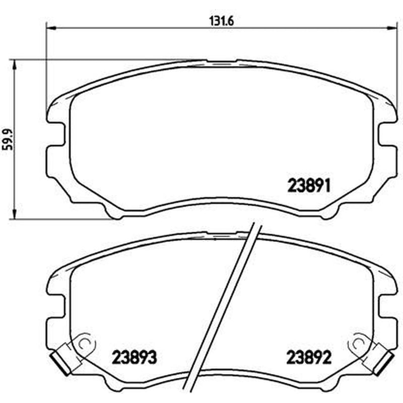 Brembo 4 x Front Brake Pad Set fits Chery Tiggo 4 2018 on 2.0