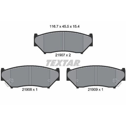Textar Front Brake Pad Set 2190701
