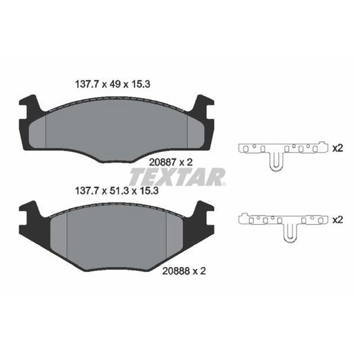 Textar Front Brake Pad Set 2088707