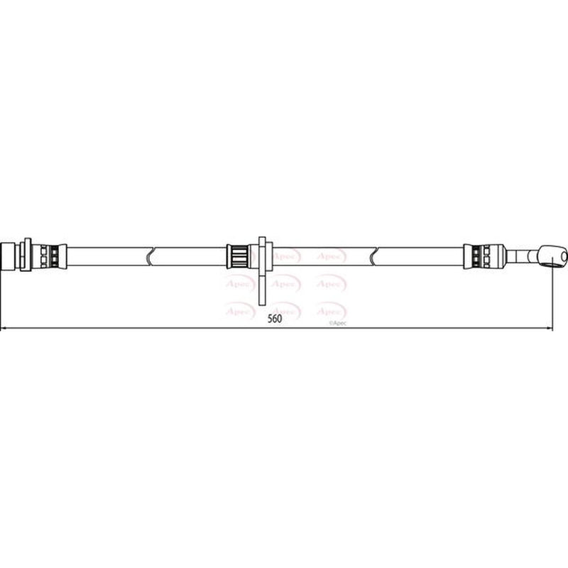Apec Brake Hydraulic Hose Line Front Right fits Honda Civic VIII 2005-2012 1.8