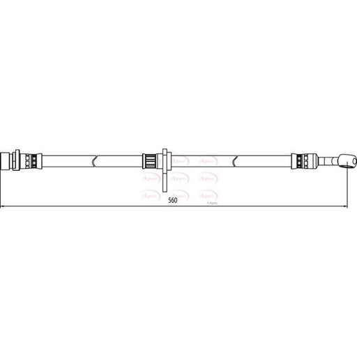 Apec Brake Hydraulic Hose Line Front Right fits Honda Civic VIII 2005-2012 1.8