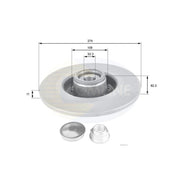 Comline Front & Rear Brake Discs & Pads fits Renault Scénic II 2005-2008 2.0