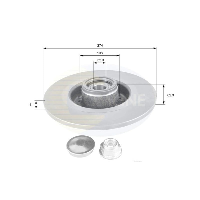 Comline Front & Rear Brake Discs & Pads fits Renault Scénic II 2005-2008 2.0