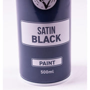 12 X Autotek Satin Black Paint Spray Aerosol 500Ml High Coverage Satin Black Autotek - Dynamic Drive