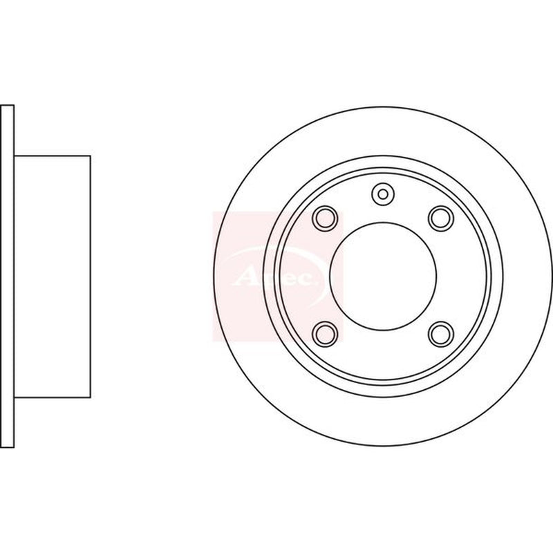 Apec 2 x Solid Brake Discs fits Citroën Xantia 1993-2003 1.6 1.8 1.9 2.0 2.1 3.0