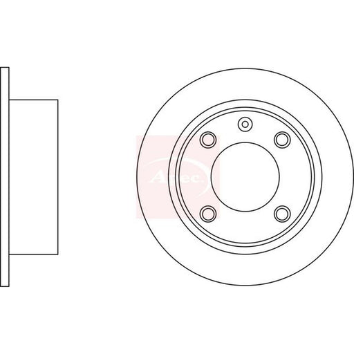 Apec 2 x Solid Brake Discs fits Citroën Xantia 1993-2003 1.6 1.8 1.9 2.0 2.1 3.0
