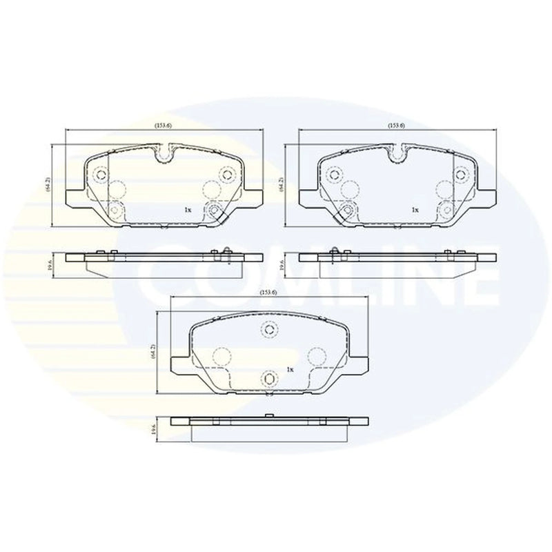 Comline Front Brake Pad Set fits Opel Insignia B Grand Sport 2017-2018 1.6 2.0
