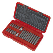 Sealey Ribe Bit Set 22Pc 3/8Inch & 1/2Inchsq Drive Sealey - Dynamic Drive
