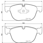 DON Front Brake Pad Set fits BMW X4 2015-2018