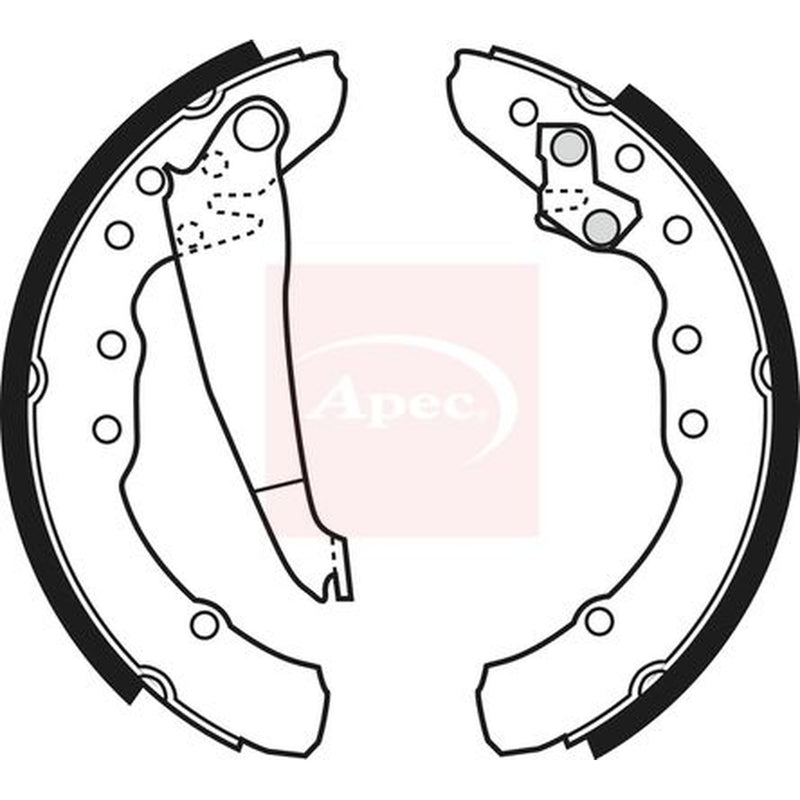 Apec Brake Shoe Set Axle Kit fits Audi 100 C3 1982-1990 2.0