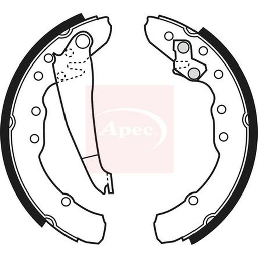 Apec Brake Shoe Set Axle Kit fits Audi 100 C3 1982-1990 2.0