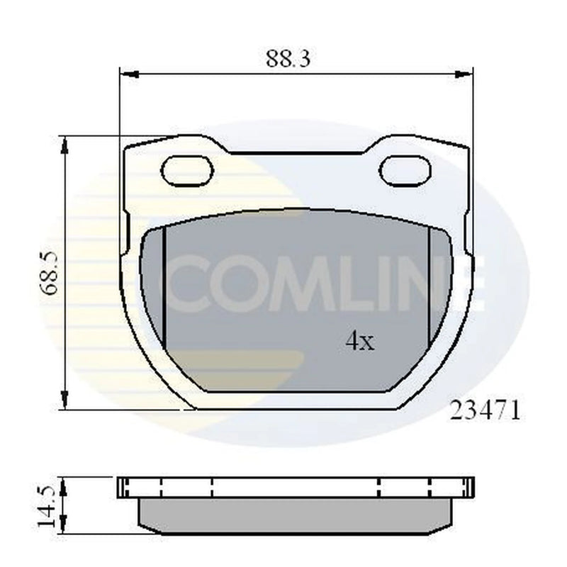 Comline 4 x Rear Brake Pad Set fits Land Rover Defender 1990-2016