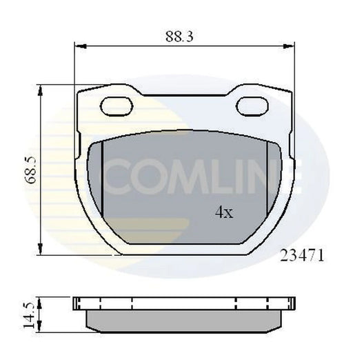 Comline 4 x Rear Brake Pad Set fits Land Rover Defender 1990-2016