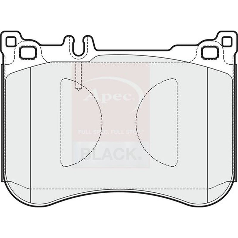 Apec Black Front Brake Pad Set fits Mercedes-Benz Cls 2018 on 257.361