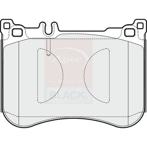 Apec Black Front Brake Pad Set fits Mercedes-Benz Cls 2018 on 257.361