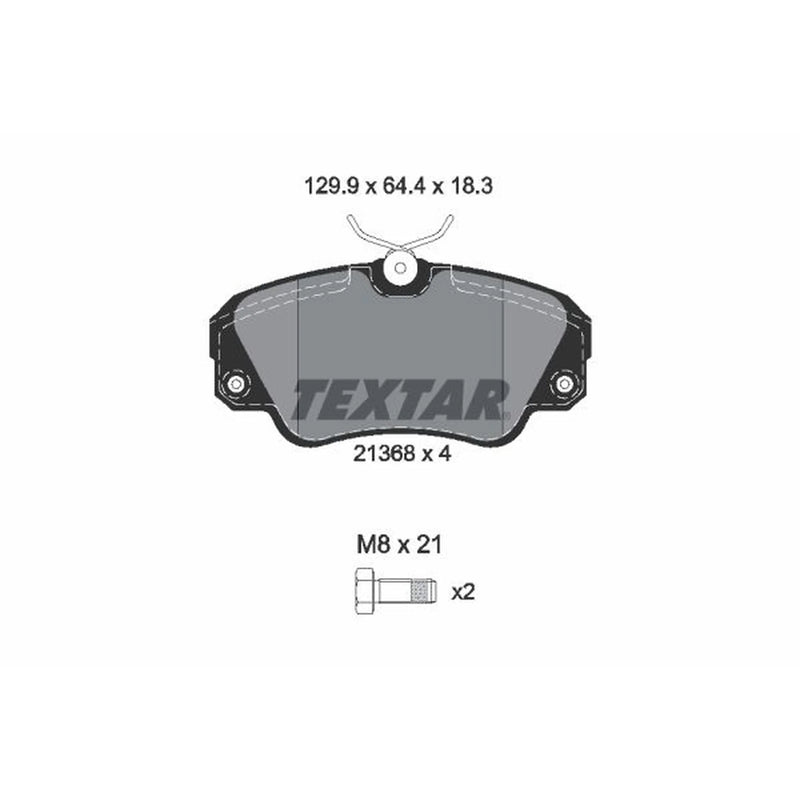 Textar Front Brake Pad Set 2136801