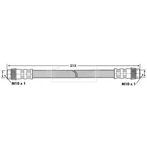 Borg & Beck Brake Hydraulic Hose Line outer BBH6841