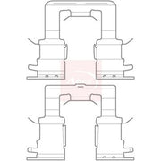 Apec Brake Pad Accessory Fitting Kit Rear fits Toyota Camry 2001-2006 2.4 3.0