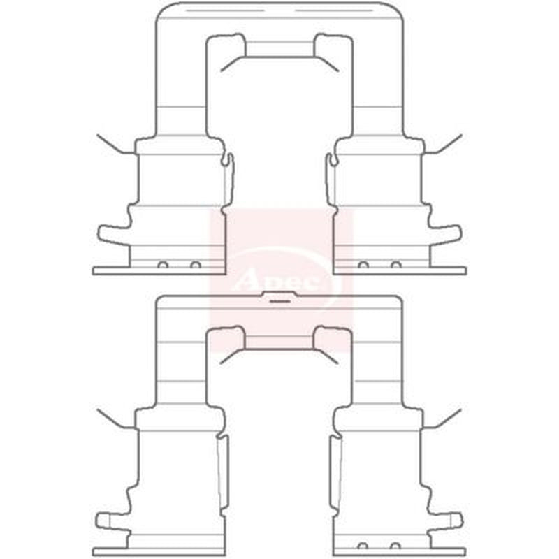 Apec Brake Pad Accessory Fitting Kit Rear fits Toyota Camry 2001-2006 2.4 3.0