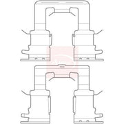 Apec Brake Pad Accessory Fitting Kit Rear KIT1149