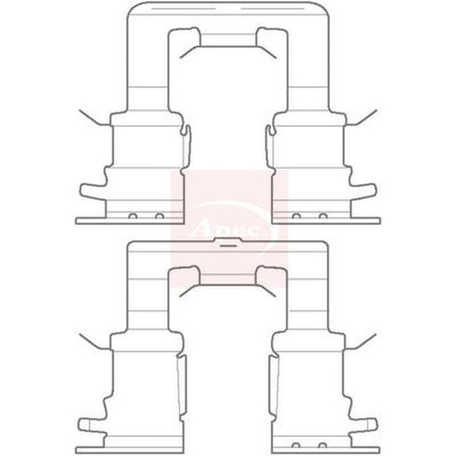 Apec Brake Pad Accessory Fitting Kit Rear fits Toyota Camry 2001-2006 2.4 3.0