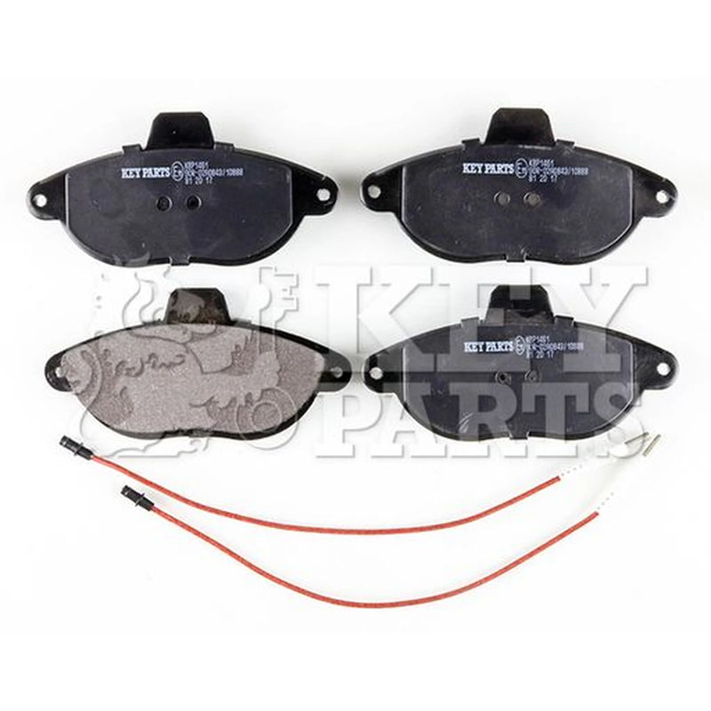Key Parts 4 x Front Brake Pad Set fits Citroën Dispatch I 1995-2006 1.6 1.9 2.0