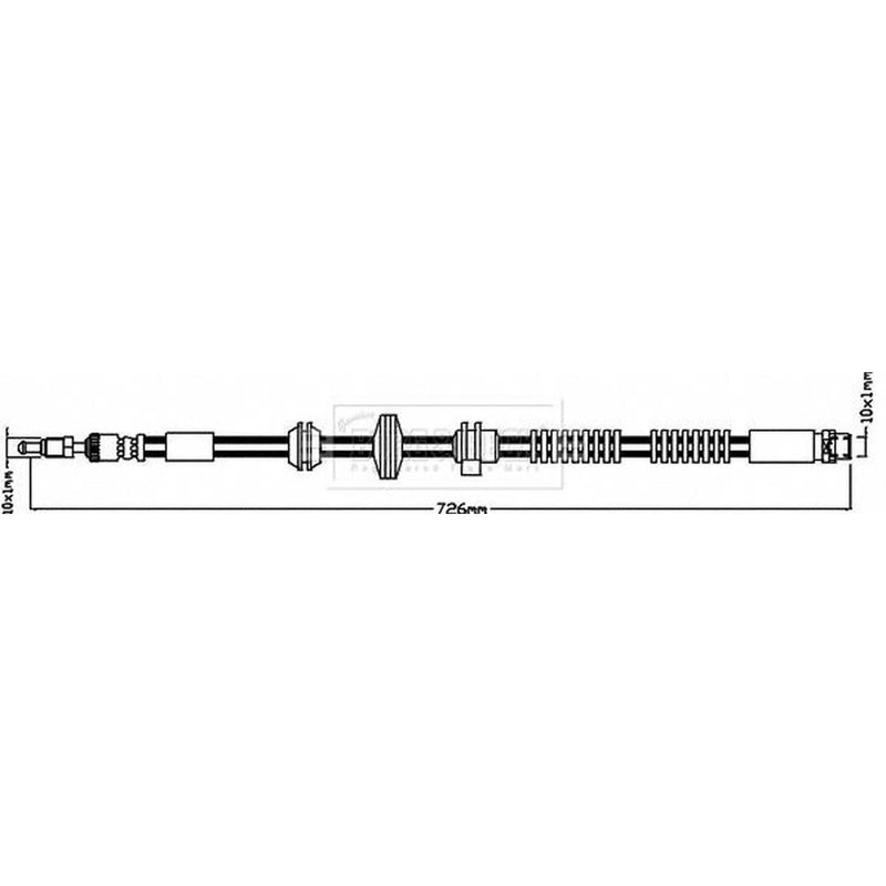 Borg & Beck Brake Hydraulic Hose Line Front Right BBH8267