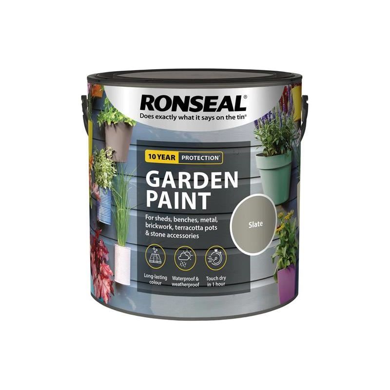 Ronseal Garden Paint Slate 2.5 litre Ronseal - Dynamic Drive
