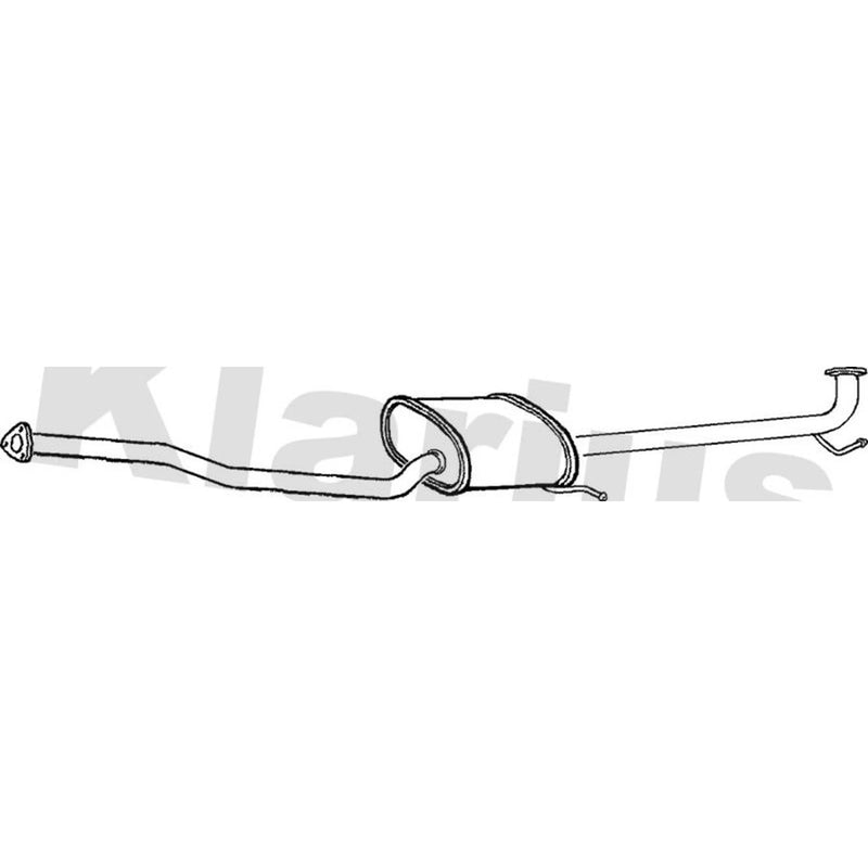 Klarius Box With Centre Pipe Centre fits Honda Accord 1999-2002 1.8 2.0 2.3
