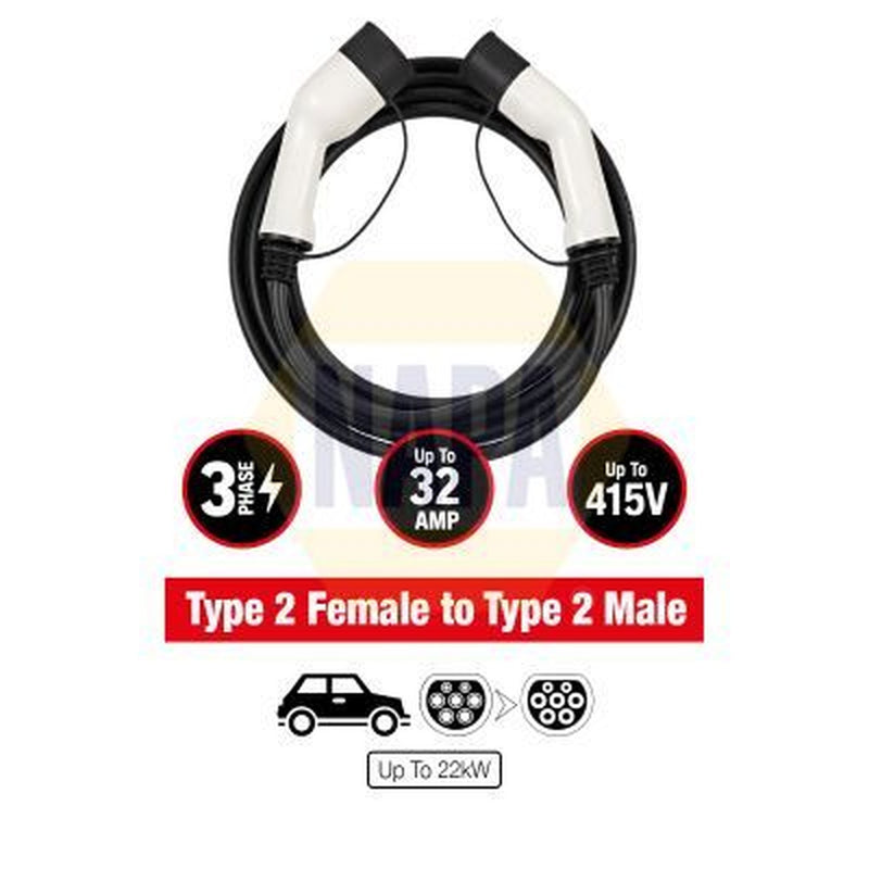 NAPA Electric Vehicle Charging Cable Charging plug type 2 fits Aiways U5 2020 on