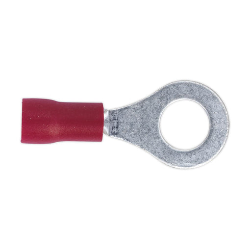 Sealey Easy-Entry Ring Terminal 6.4mm (1/4") Red Pack of 100 RT26 Sealey - Dynamic Drive