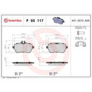 Brembo 4 x Rear Brake Pad Set fits Mercedes-Benz S-Class 2013-2020