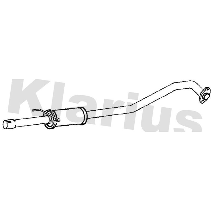 Klarius Box With Centre Pipe Centre fits Toyota Avensis 2003-2008 2.0