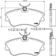 DON Front Brake Pad Set fits Renault Espace 1996-2002 1.9 2.0 2.2 3.0