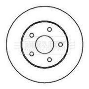 Borg & Beck Front Brake Discs & Pads fits Jeep Grand Cherokee 1999-2005 2.7 4.7