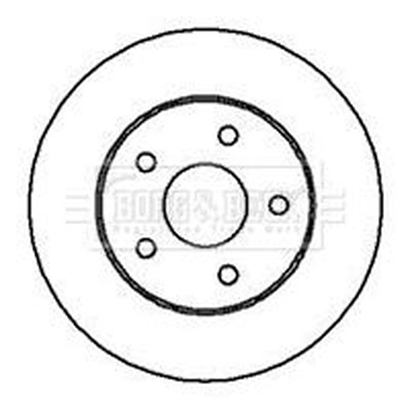 Borg & Beck 2 x Brake Discs fits Jeep Grand Cherokee 1999-2005 2.7 3.1 4.7