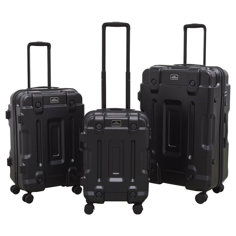 Dellonda 3-Piece Lightweight ABS Luggage Set  - 20", 24", 28" - Black Dellonda  - Dynamic Drive