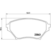 Brembo 4 x Front Brake Pad Set fits Mazda MX-5 1998-2005 1.6 1.8