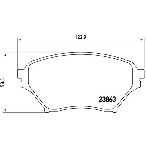 Brembo 4 x Front Brake Pad Set fits Mazda MX-5 1998-2005 1.6 1.8