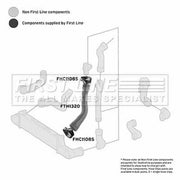 First Line Intercooler Turbo Charge Air Hose fits Mercedes-Benz E-Class