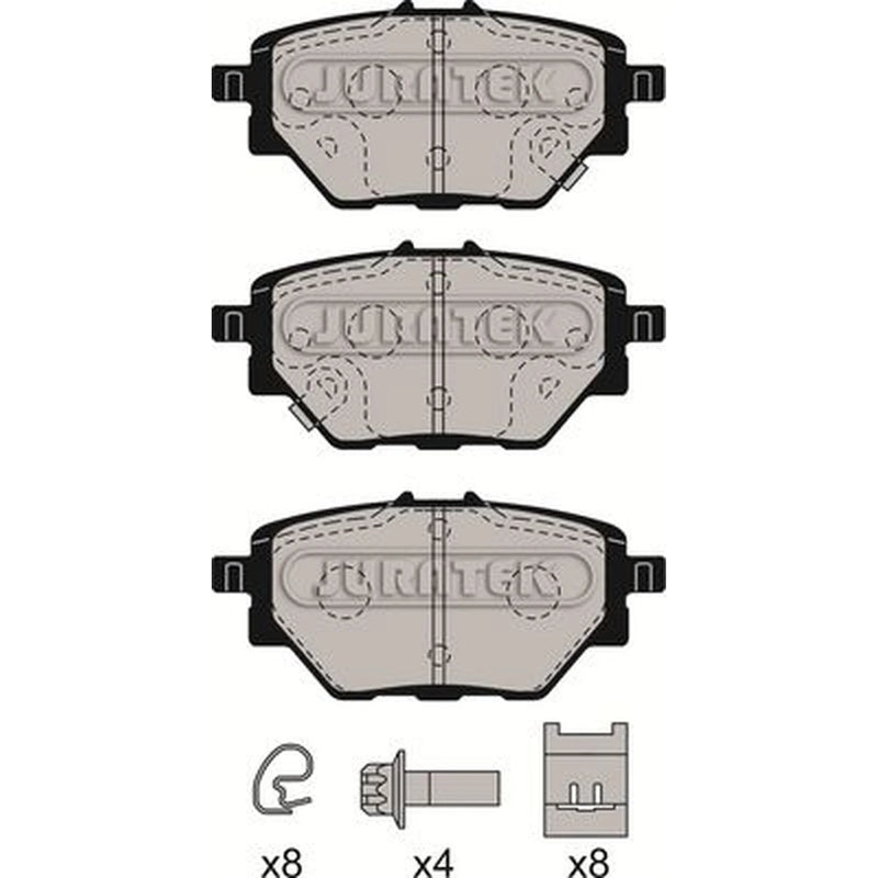 Juratek Rear Brake Pad Set fits MG Gs 2016 on 1.5