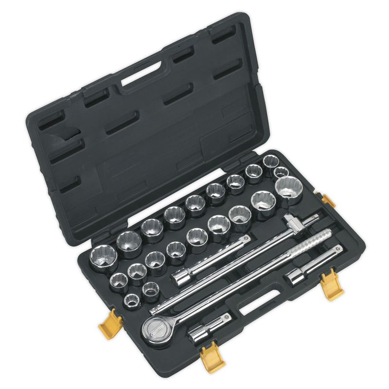 Siegen by Sealey Socket Set 26Pc 3/4Inchsq Drive 12Pt Metric/Imperial Siegen by Sealey - Dynamic Drive
