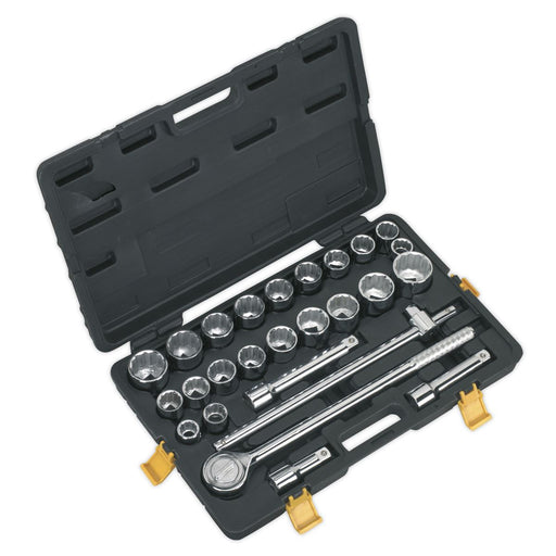 Siegen by Sealey Socket Set 26Pc 3/4Inchsq Drive 12Pt Metric/Imperial Siegen by Sealey - Dynamic Drive